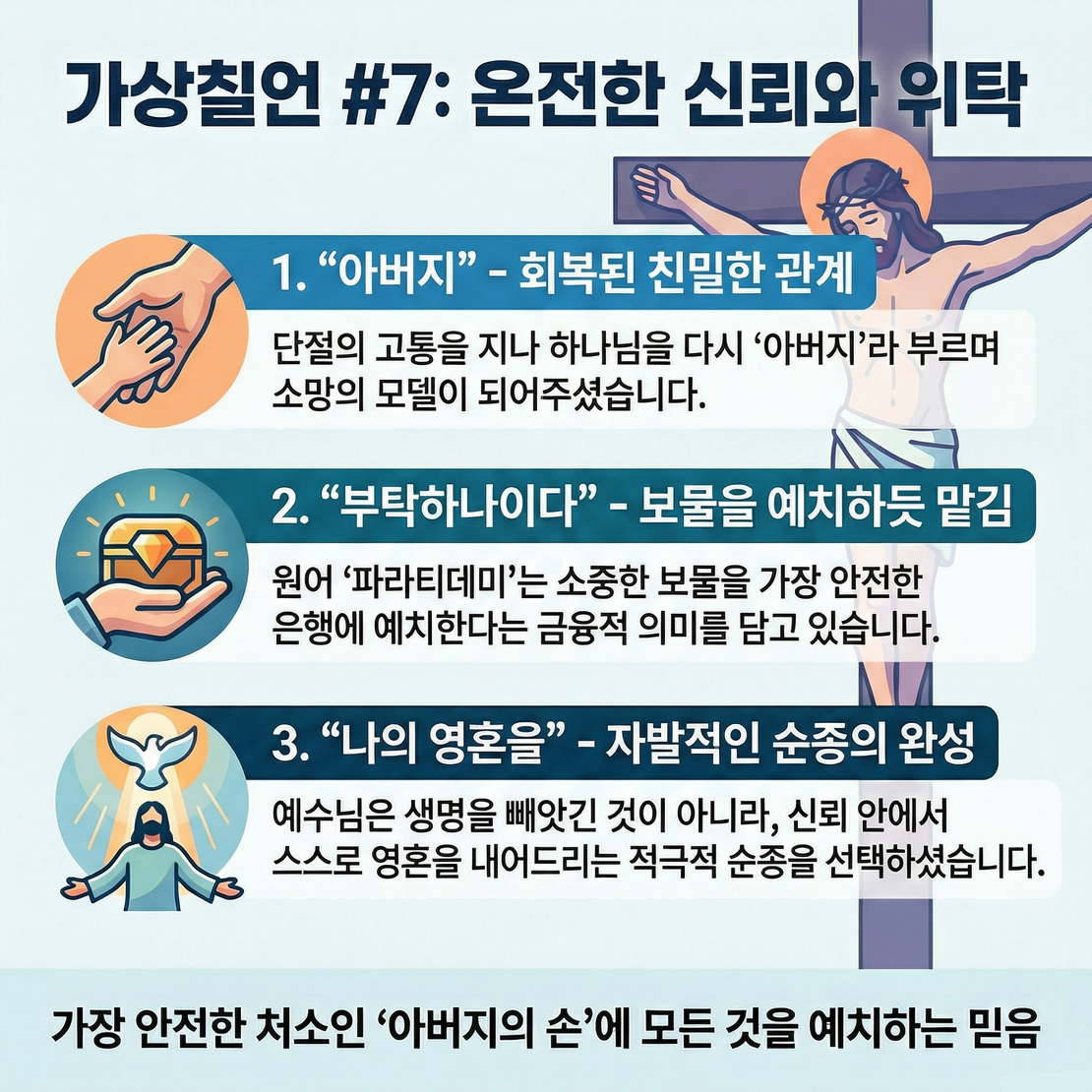 가상칠언 7 - 아버지 저의 영혼을 아버지 손에 부탁하나이다