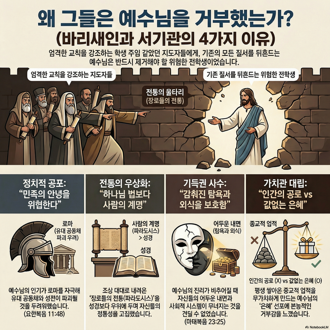 바리새인, 서기관들이 행한 예수님 배척의 현실적 고민