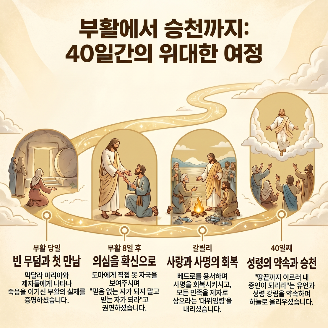 예수 그리스도의 부활부터 승천까지의 40일간의 행적