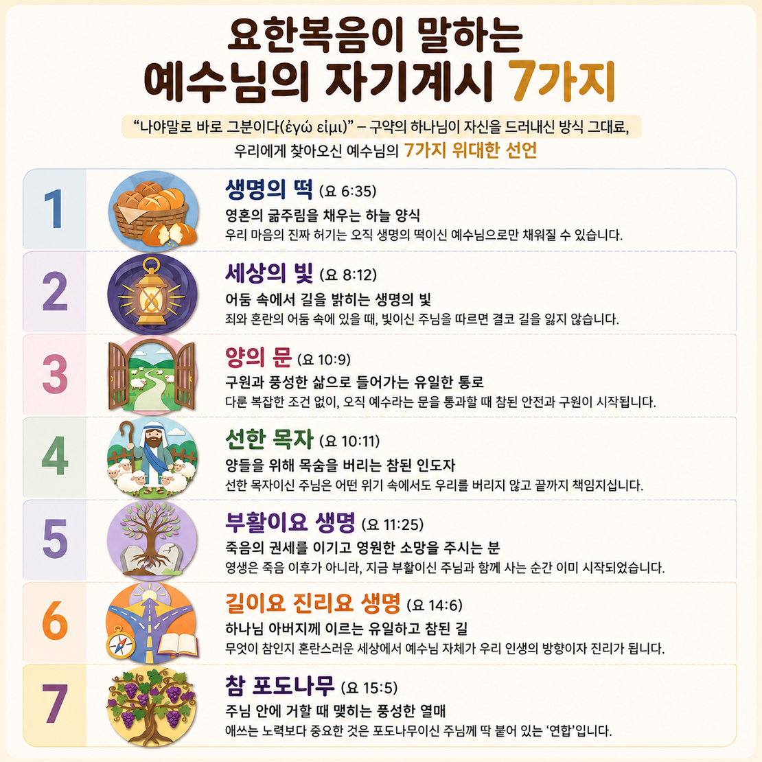 요한복음의 일곱가지 예수님의 자기 계시